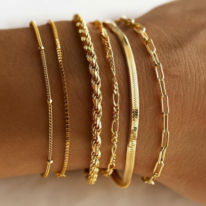 Isabella Vernetta bracelet set | Gold