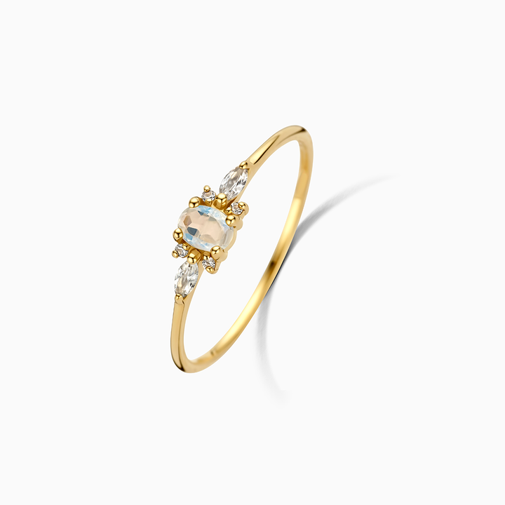 Moonstone Muse Ring | Gold