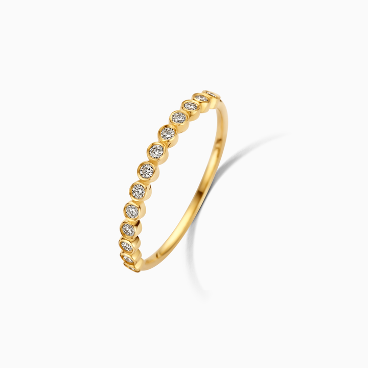 Diamond Bubble Ring | Gold