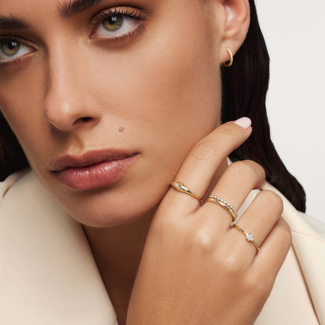 Diamond Dome Ring | Gold