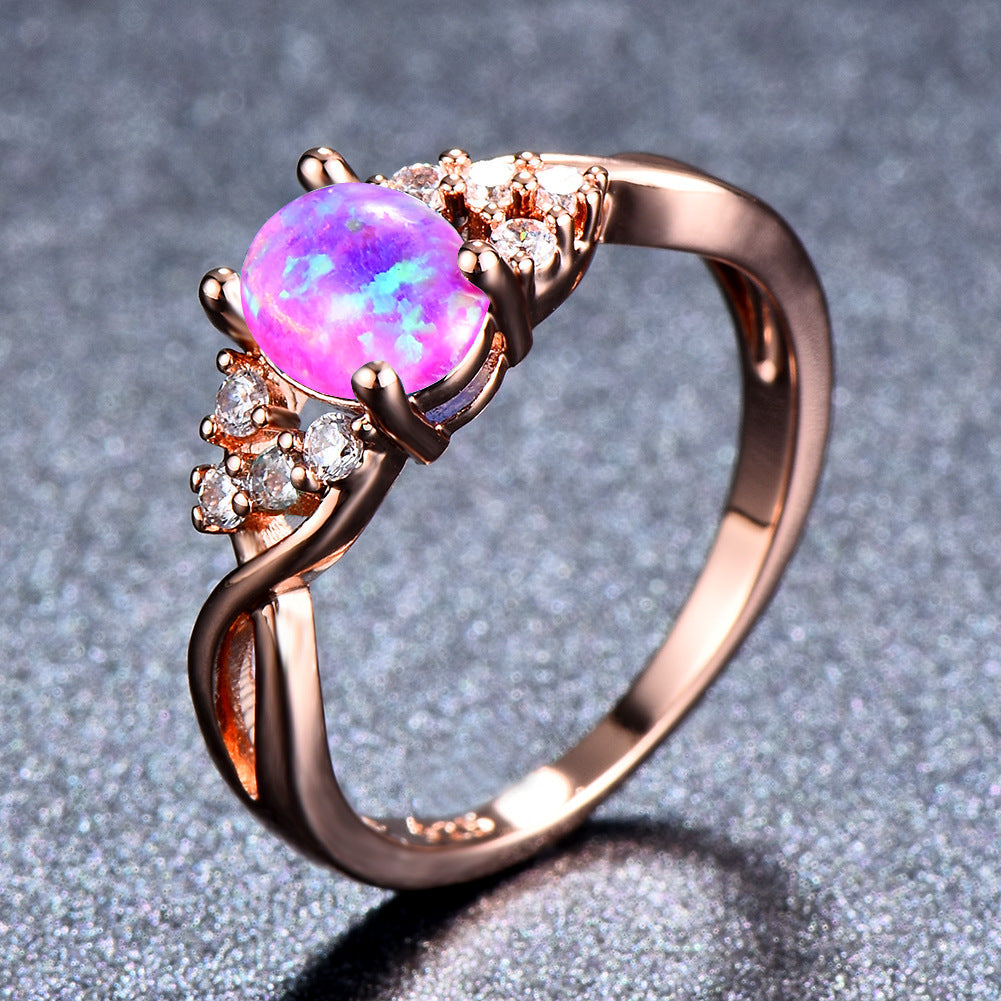 Sylva Moonhart Blue Ring | Rose Gold