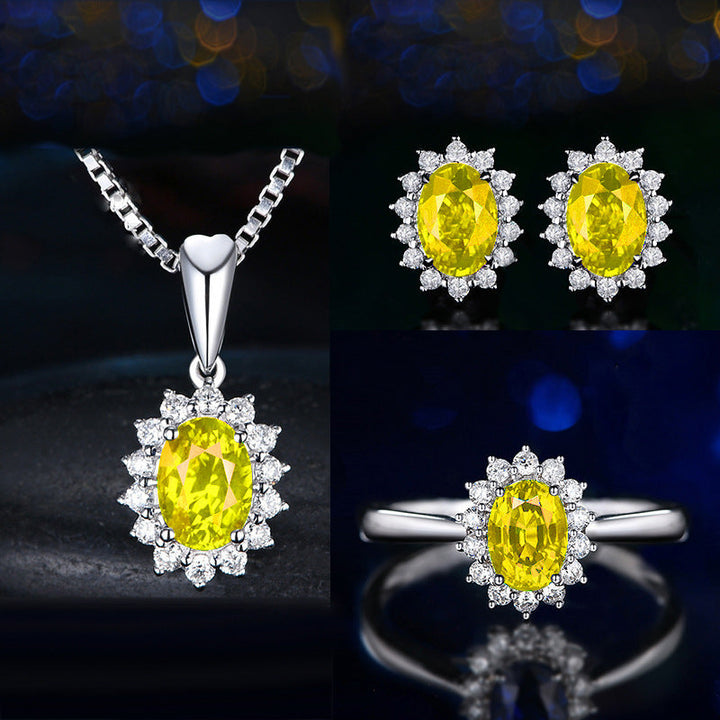 Sophia Fleurane Yellow Set | White Gold