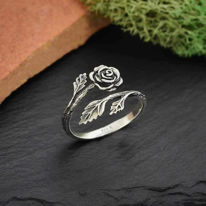 Adjustable Rose Silver Signature Ring