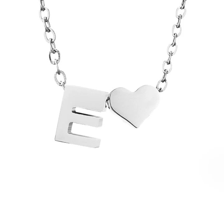 Forever Love & Letter Silver Necklace