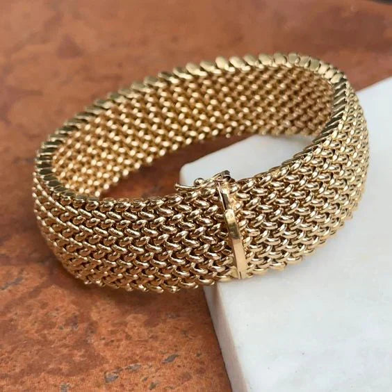 Vintage Gold Mesh Bracelet