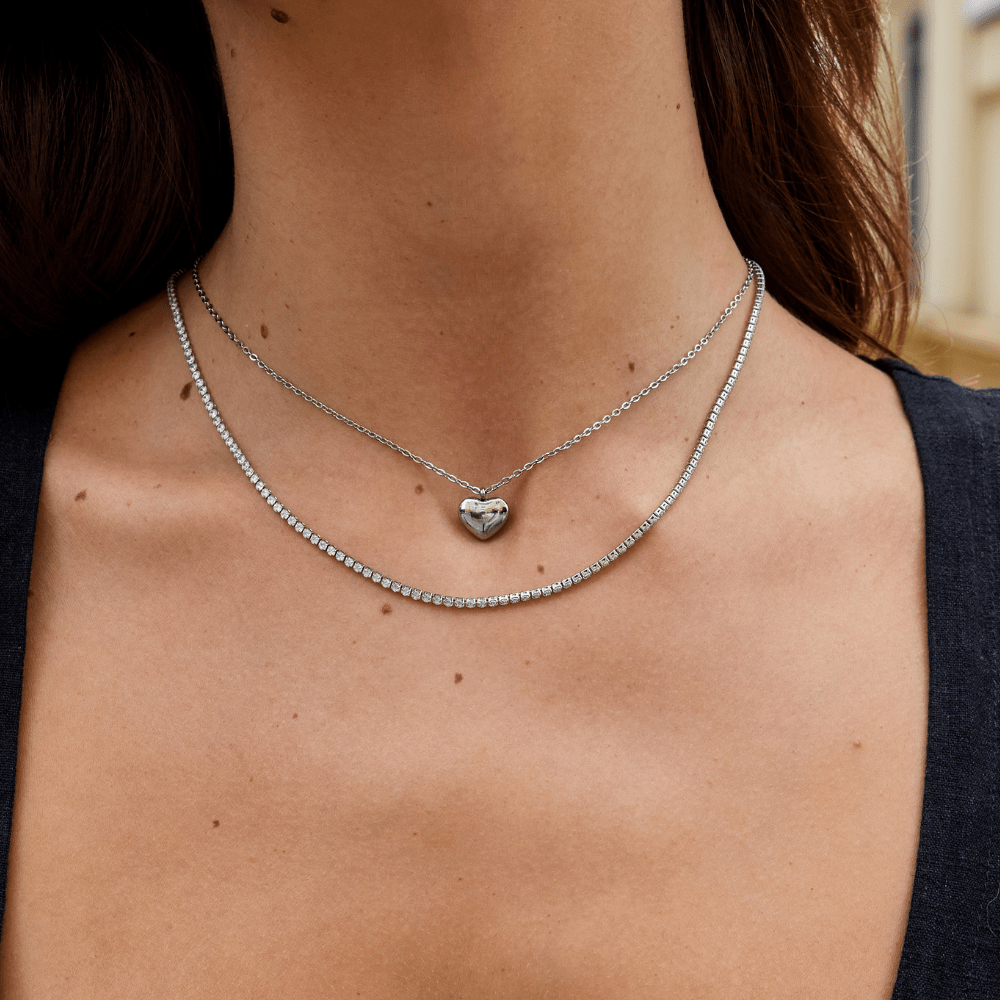 Lexi Silver Crystal Necklace
