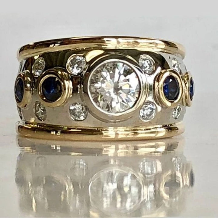 Vintage Gold Ring with Zirconia