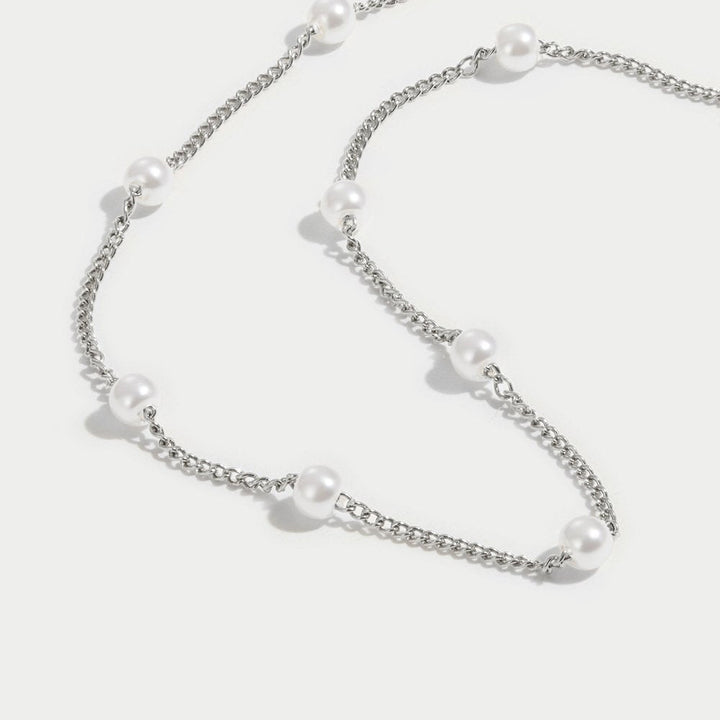 Nura Pearl Silver Necklace