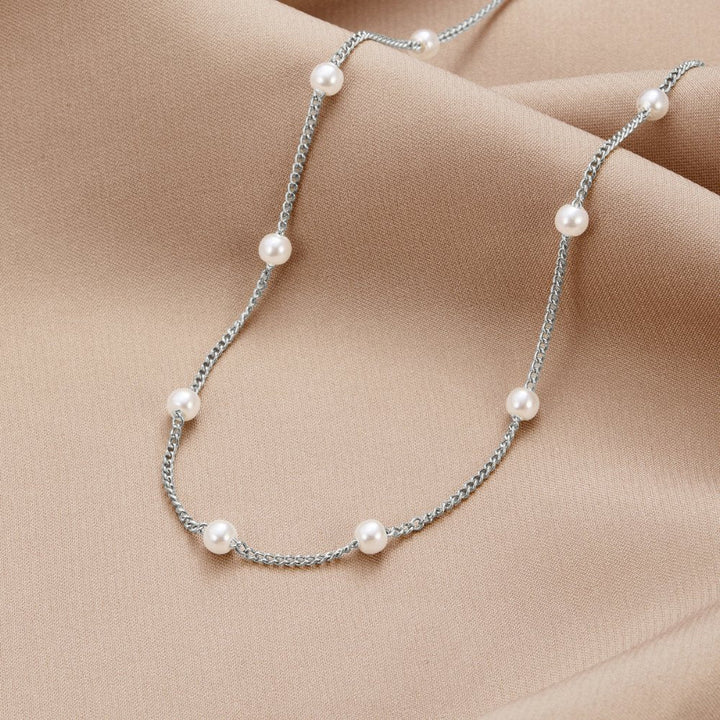 Nura Pearl Silver Necklace